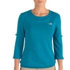 The North Face Top | North Face Sanoghar Three Quarter Sleeve Womens Top - Baja Blue