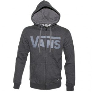 Vans Hoody | Vans Classic Zip Hoody - Black Heather Gravel