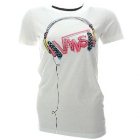 Vans T Shirt | Vans Headphones Womens T-Shirt - Star White