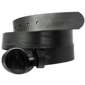 Volcom Belt | Volcom Oval Stone Leather Belt - Matte Black