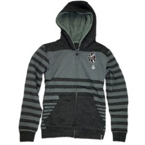 Volcom Hoody | Volcom Getta Sherpa Boys Hoodie - Heather Black
