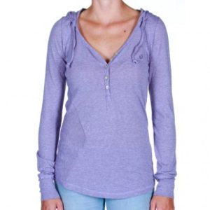 Volcom Hoody | Volcom Knotty Ls Ladies Hooded Top - Heron Blue