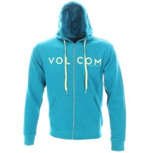 Volcom Hoody | Volcom Snapz Slim Zip Hoody - Bright Turquoise