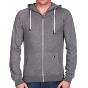 Volcom Hoody | Volcom Timesoft Iii Ultra Slim Hoodie - Dark Grey Heather