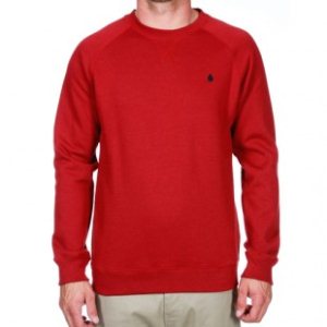 Volcom Jumper | Volcom Icon Slim Crew Fleece Sweater - Lumber Jack Red