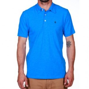 Volcom Polo Shirt | Volcom Bang Out Slub Polo Shirt - Regatta Blue