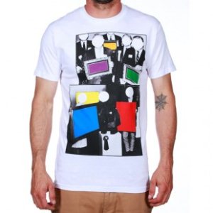 Volcom T Shirt | Volcom Baldessari 1 Fa Slim Ss T Shirt - White