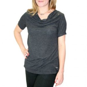 Volcom T Shirt | Volcom Wild Side Drapping Ladies T Shirt - Black