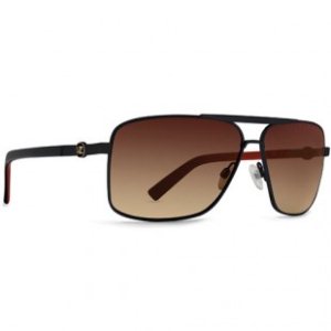 Von Zipper Sunglasses | Vz Metal Stache Sunglasses - Black Gloss ~ Brown Gradient