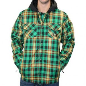 Westbeach Jacket | Westbeach Coltrain Snowboard Jacket - Emerald Eyes Plaid