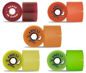 Abec 11 Retro Zigzags 66Mm Longboard Wheels X4