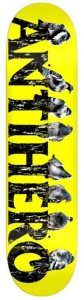 Anti Hero Fowl Hero Yellow Skateboard Deck