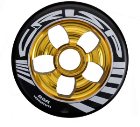 Crisp Contour Wheel 100Mm - Black / Gold