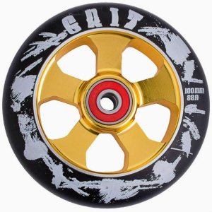 Grit Black Max Spoke 100Mm Wheel Gold