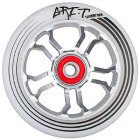 Grit  Ultra Light 100Mm Alloy Wheel Abec 9 Bearings - Silver