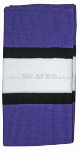 Hockey Socks Purple/Black/White