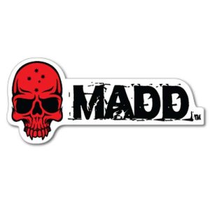 Madd Mgp Skull Sticker And Logo - Red