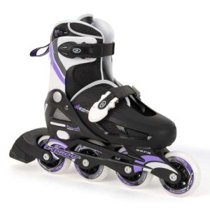Osprey Girls Adjustable Inline Skates Black/White/Purple