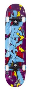 Rocket Complete Skateboard Graffiti Fullsize Bricks Blue Purple