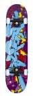 Rocket Complete Skateboard Graffiti Fullsize Bricks Blue Purple