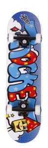 Rocket Complete Skateboard Graffiti Mini Cloud White Blue