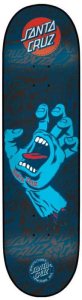 Santa Cruz Screaming Hand Black / Blue Skateboard Deck