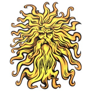 Santa Cruz Sun God Sticker