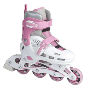 Sfr Cyclone White Pink Adjustable Inline Skates