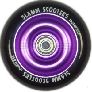 Slamm Metal Core Anodised Black/Purple Wheel 100Mm 85A With Abec 5 Bearings