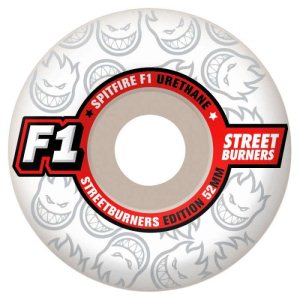 Spitfire F1 White Streetburners Skateboard Wheels