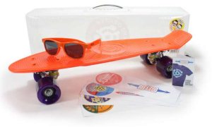 Stereo Vinyl Cruiser Skateboard - Orange