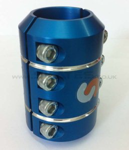Swish Quad Clamp - Anodized Blue