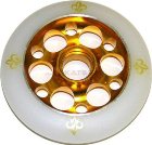 Yak Fleur De Yak 100Mm Gold White Metal Wheel