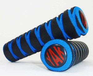 Yak Zig Zag Foam Handle Bar Grips Blue