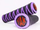 Yak Zig Zag Foam Handle Bar Grips Purple