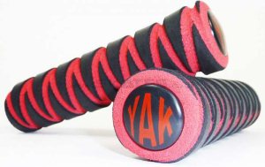 Yak Zig Zag Foam Handle Bar Grips Red